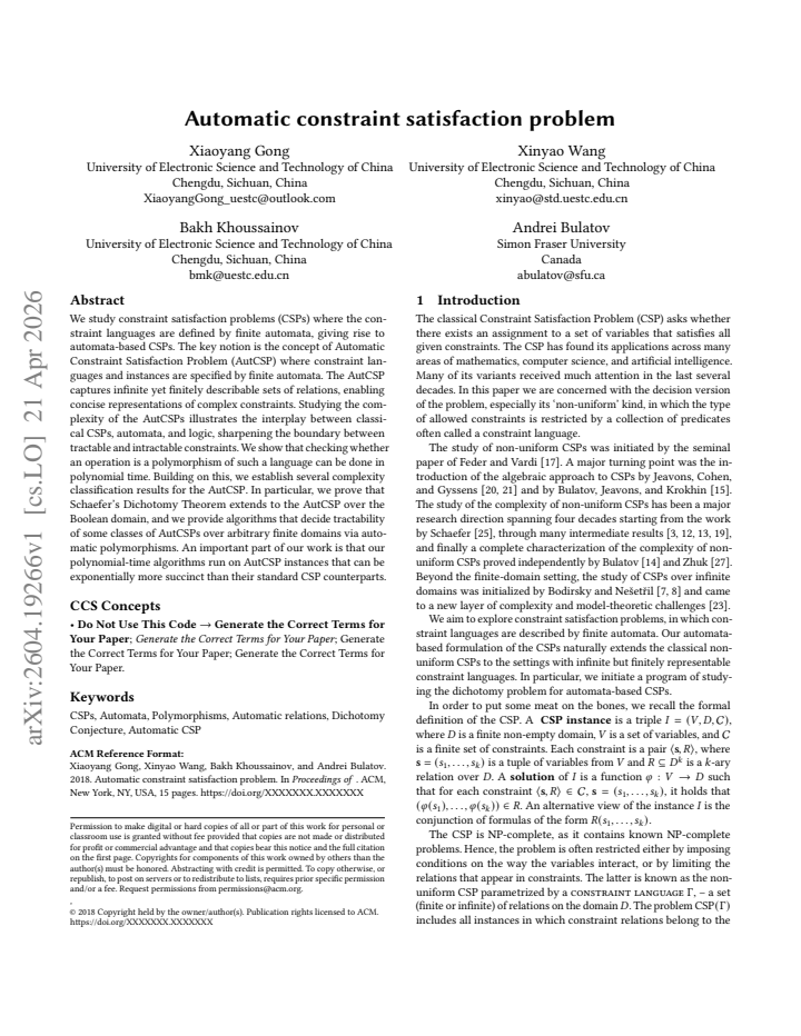 First page