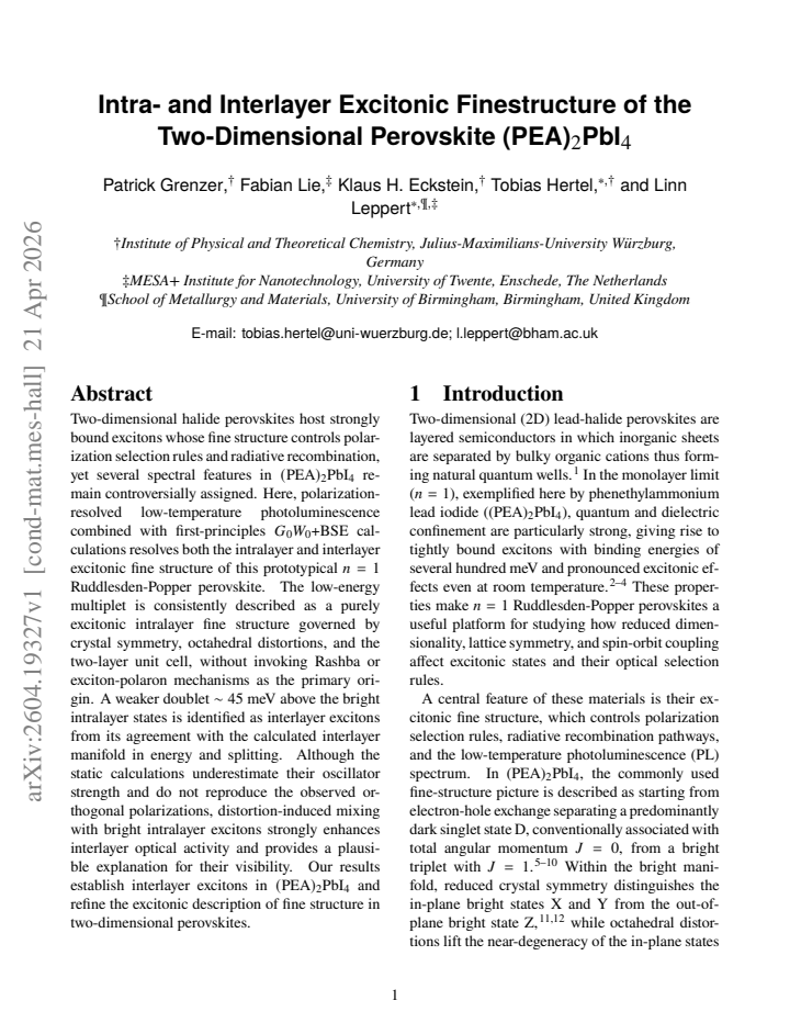 First page