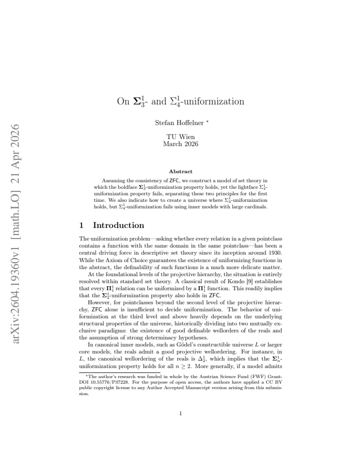 First page