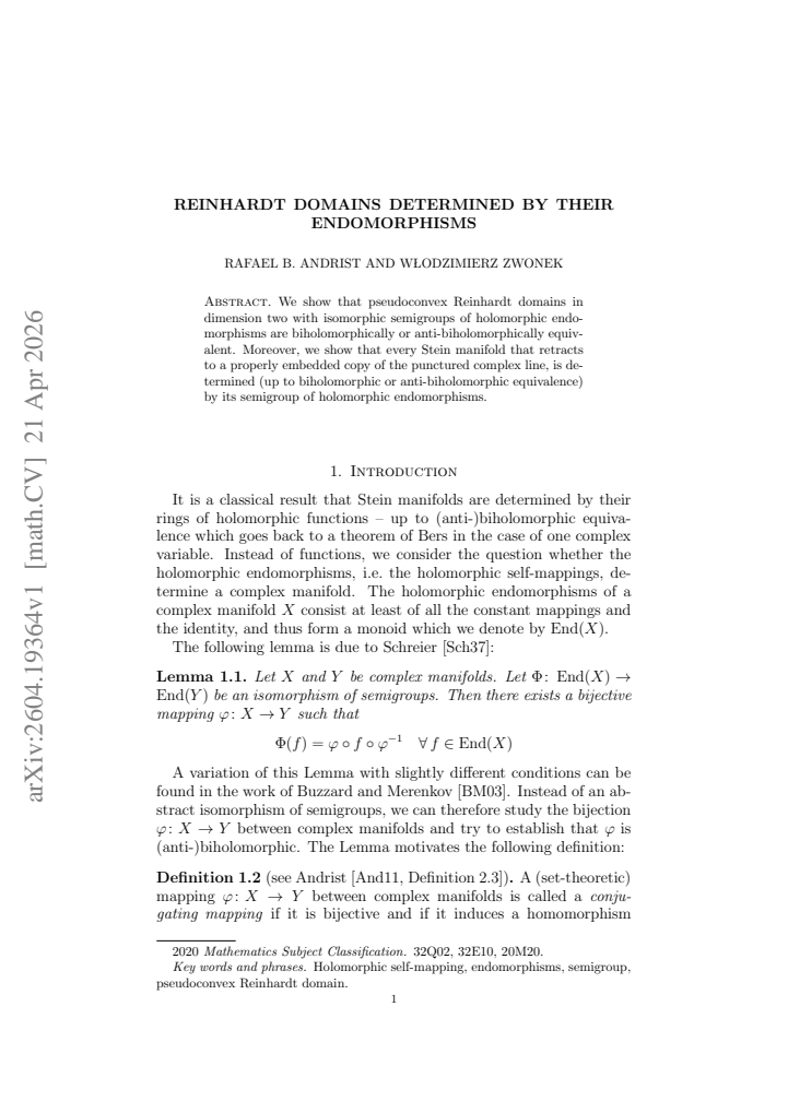 First page