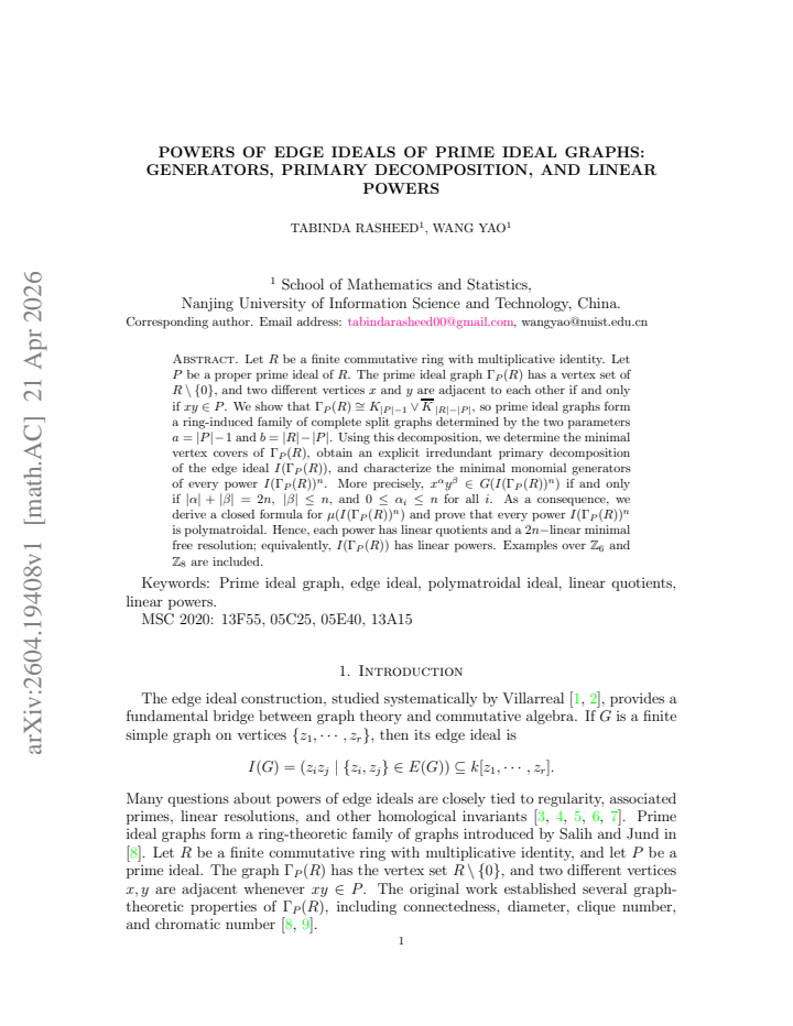 First page