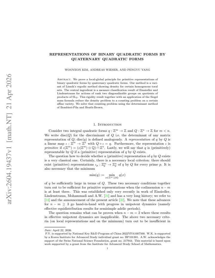 First page