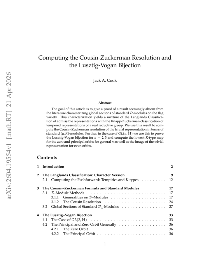 First page