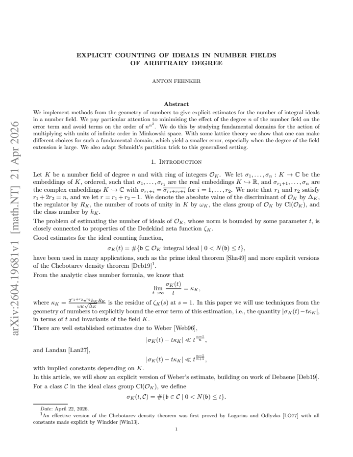First page