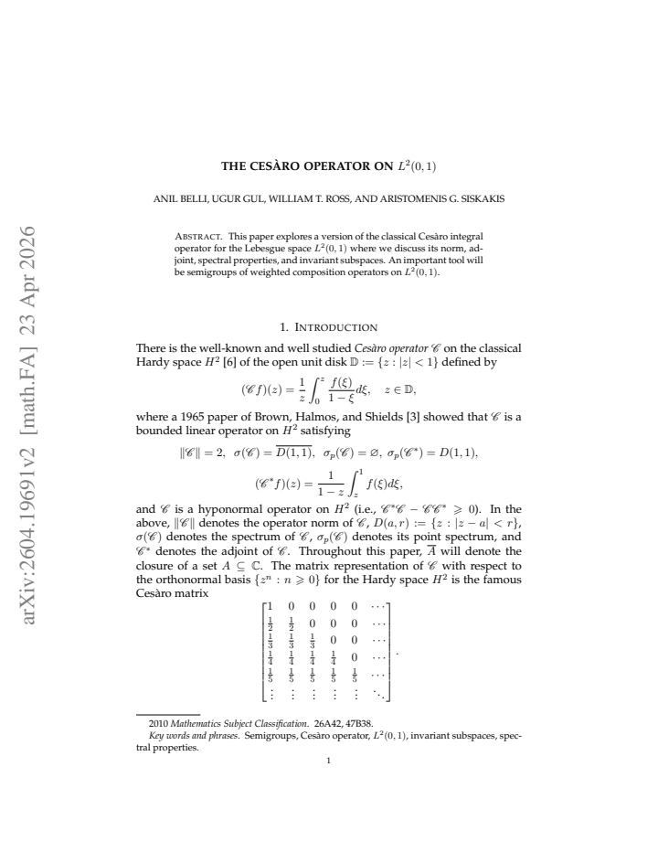First page