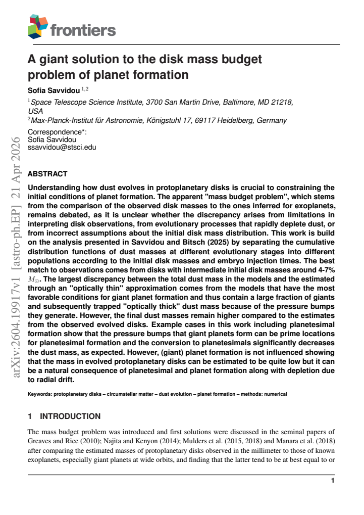 First page