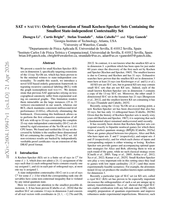 First page
