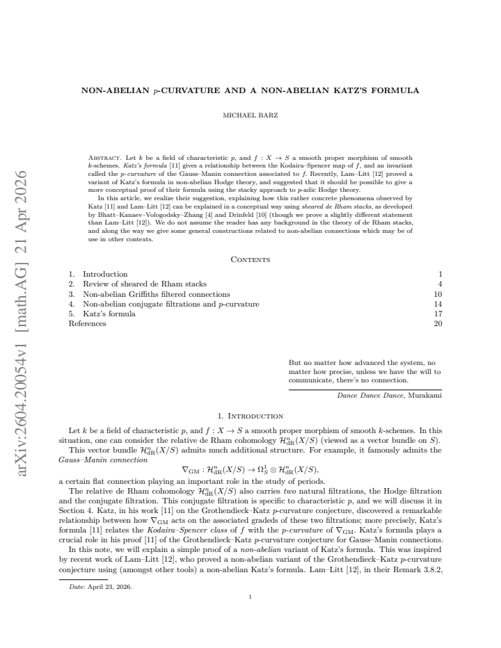 First page
