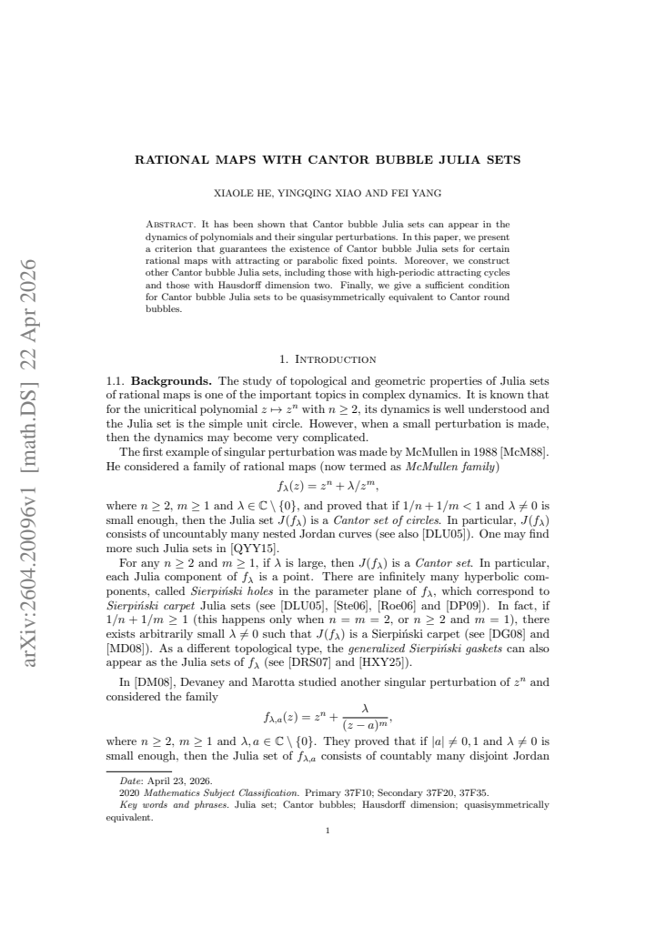 First page