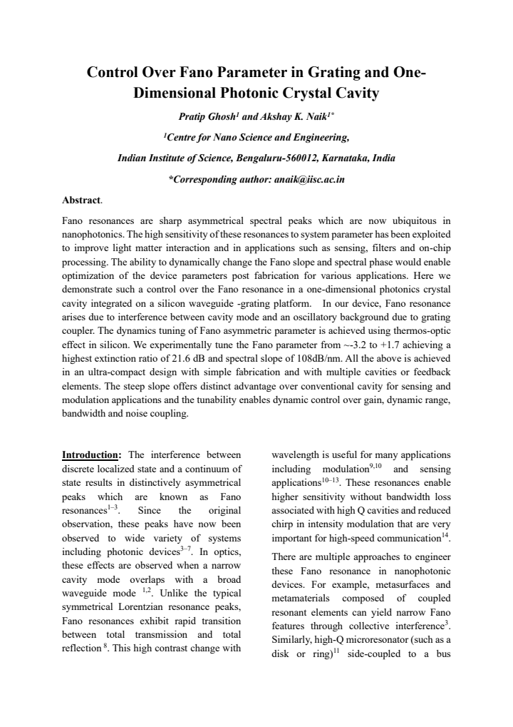 First page