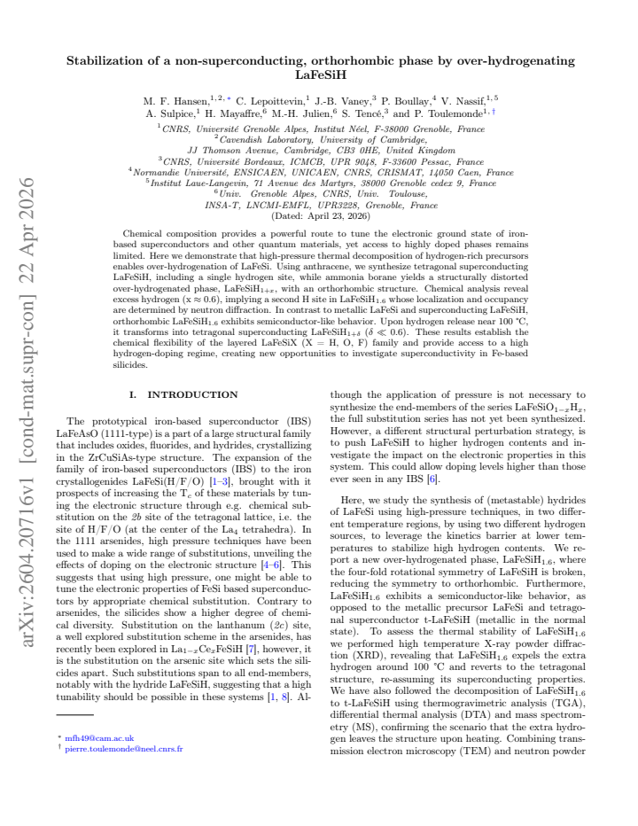 First page