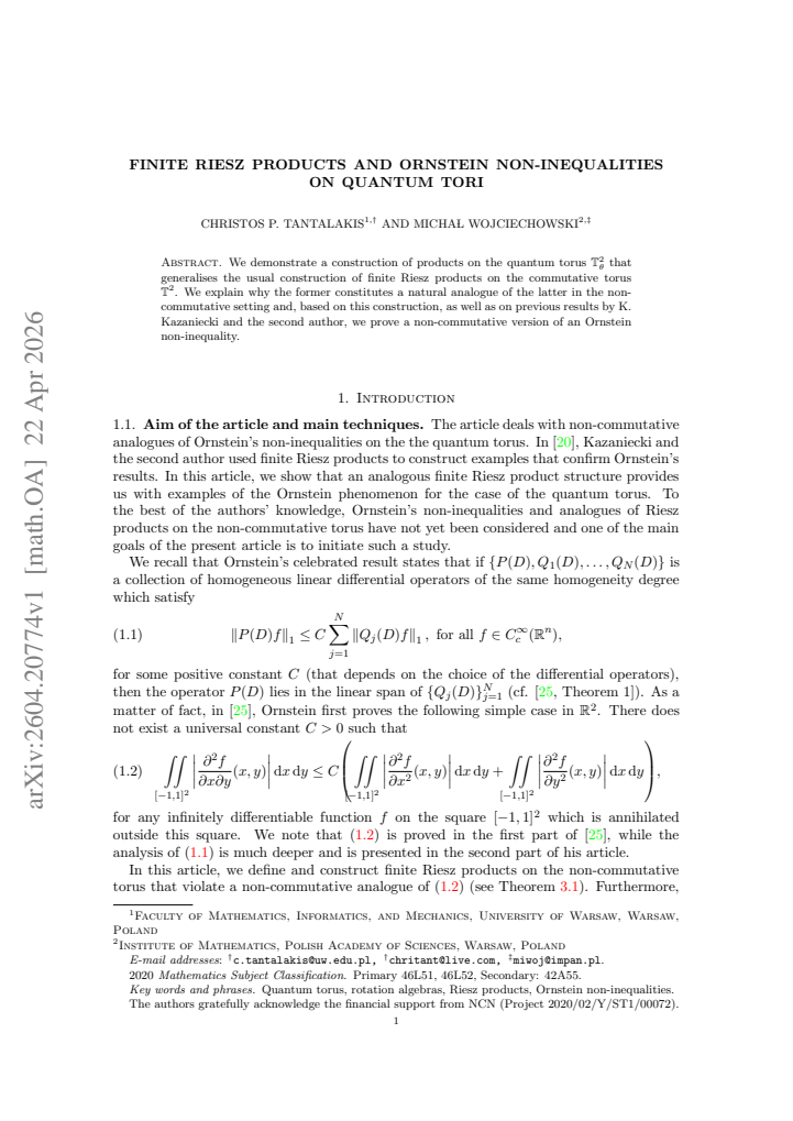 First page
