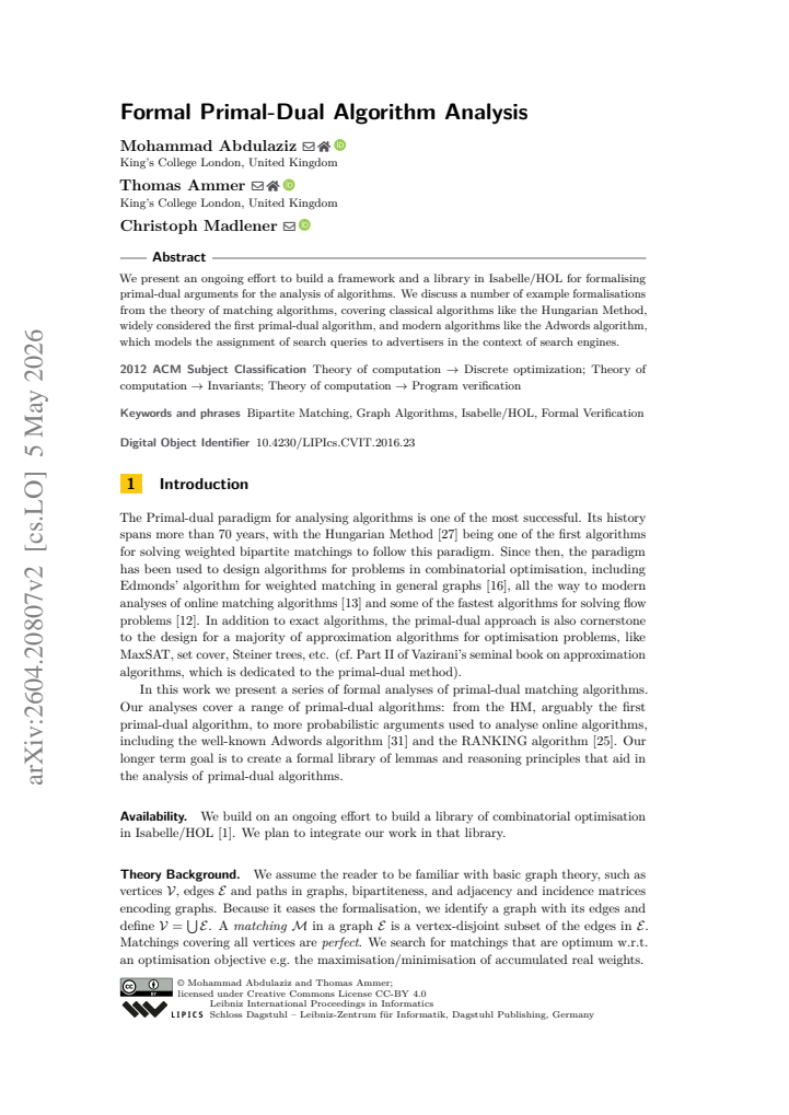 First page