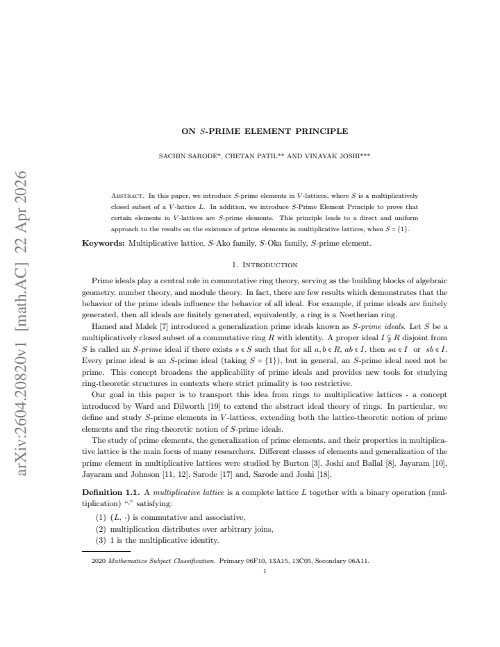 First page
