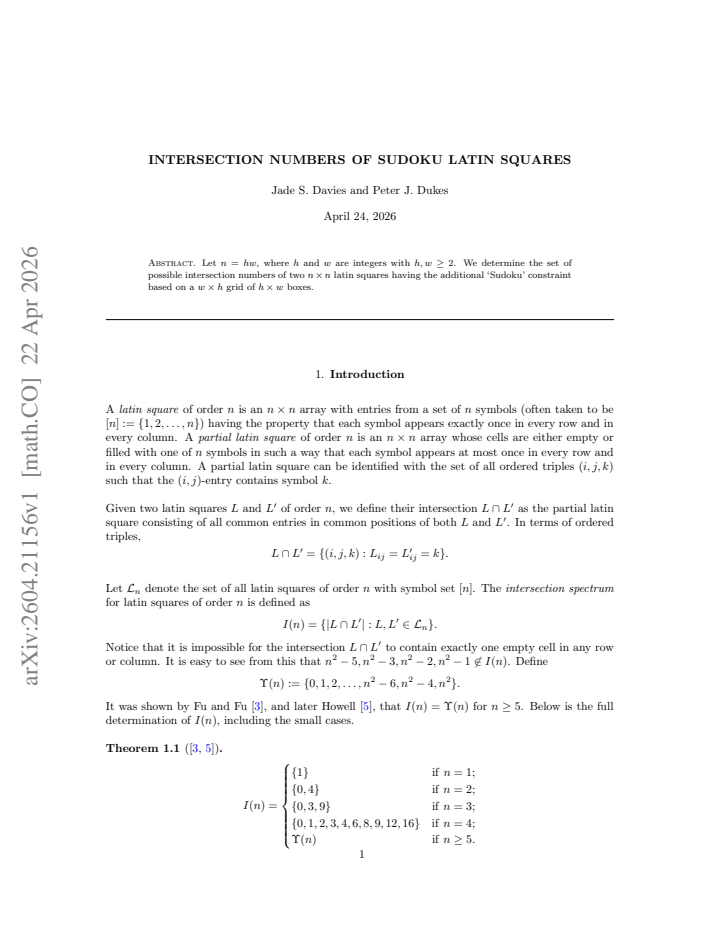 First page