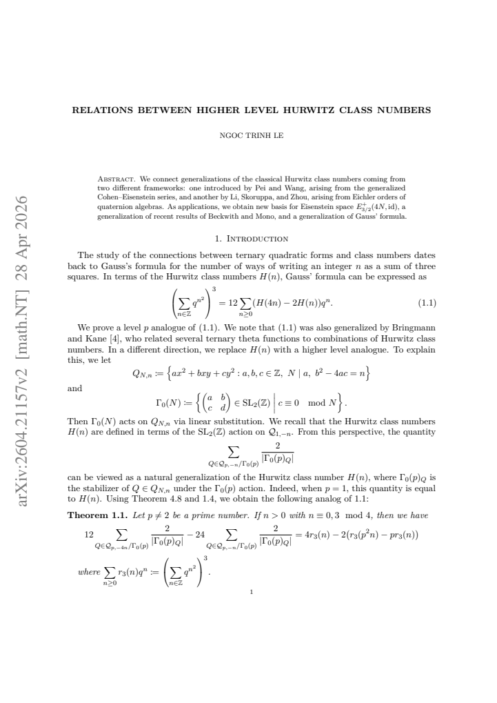 First page