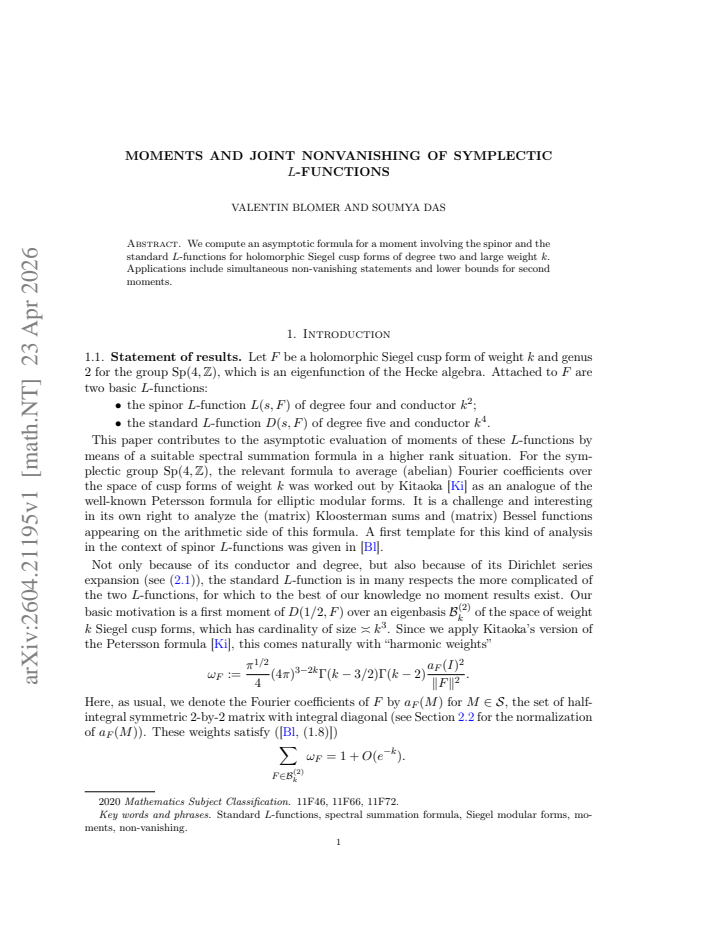 First page
