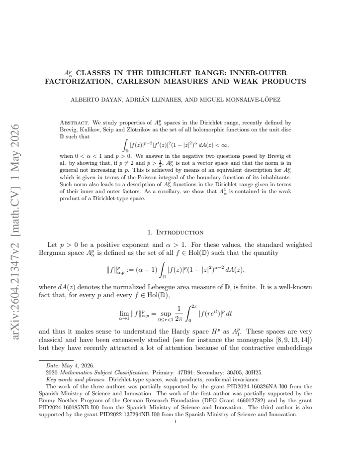 First page