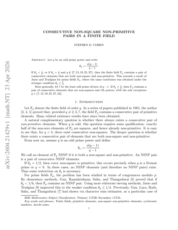 First page