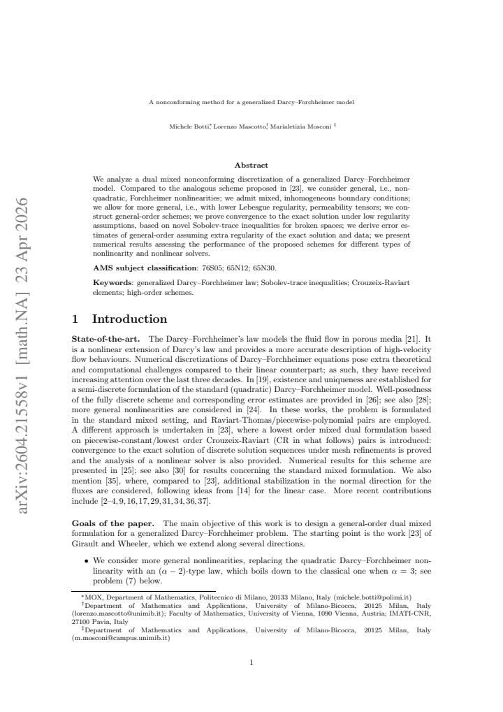 First page