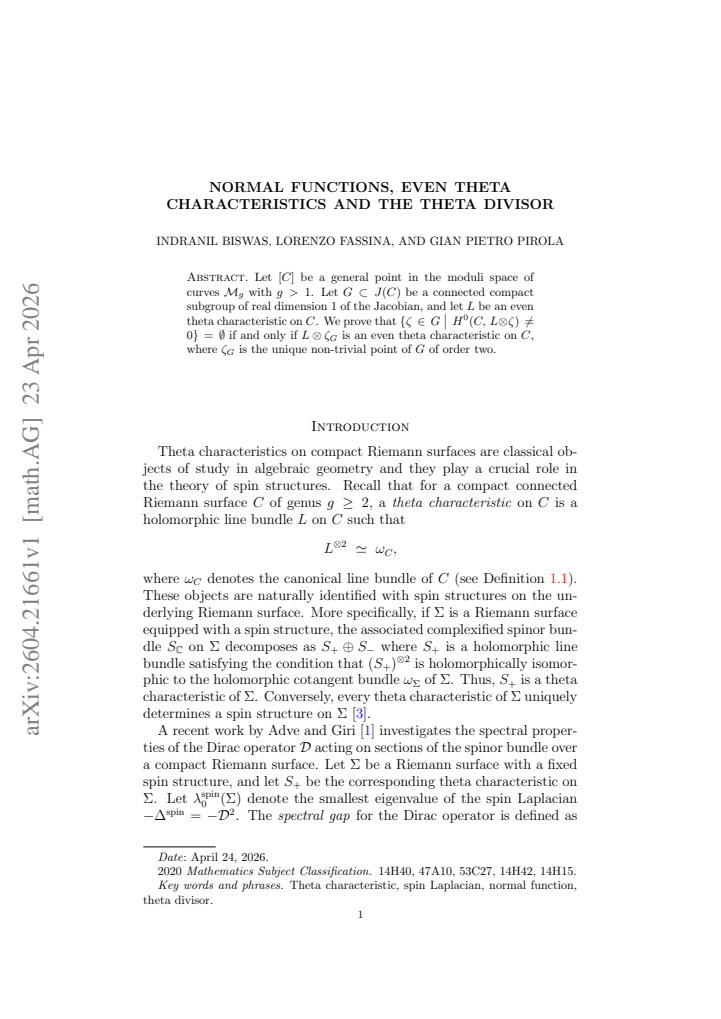 First page