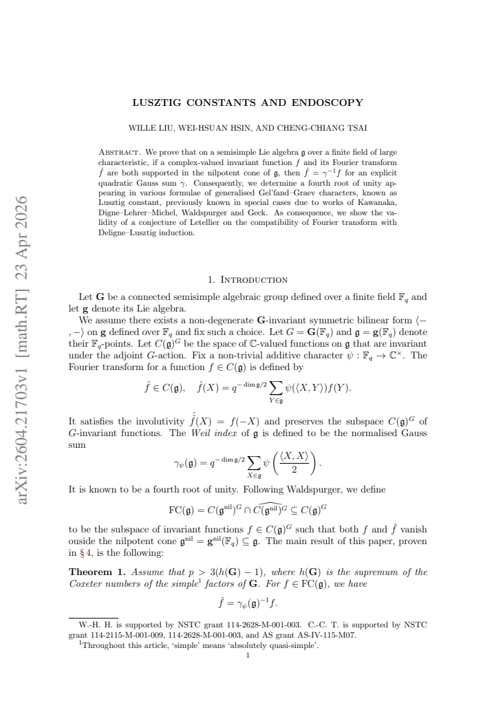 First page