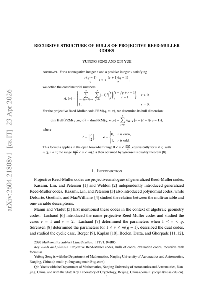 First page