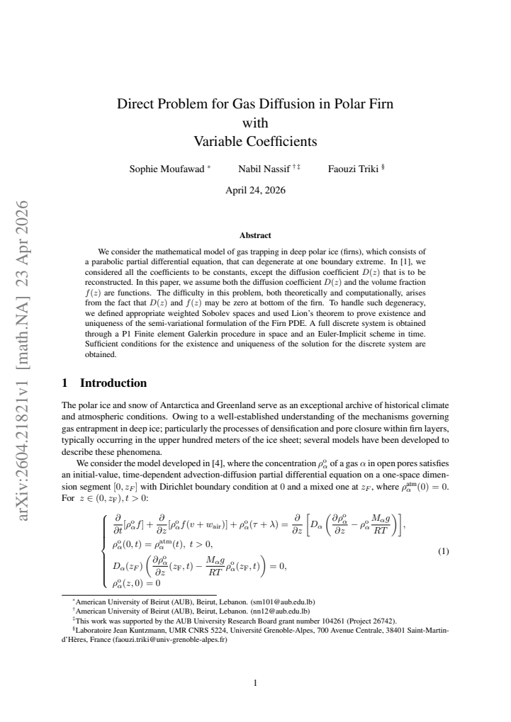 First page