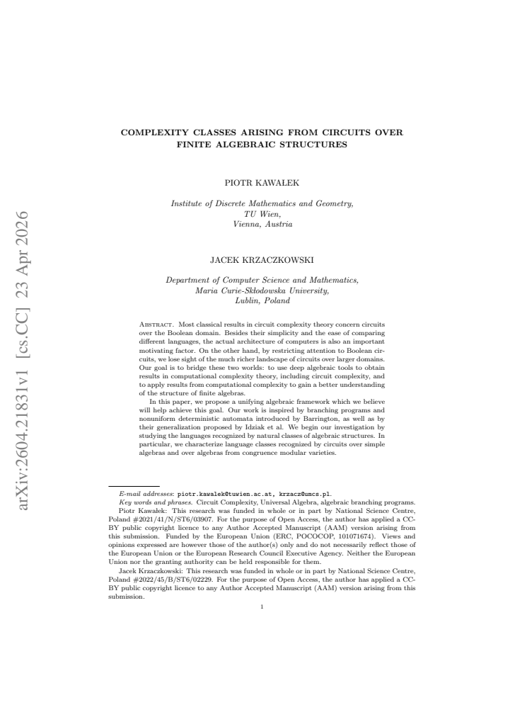 First page