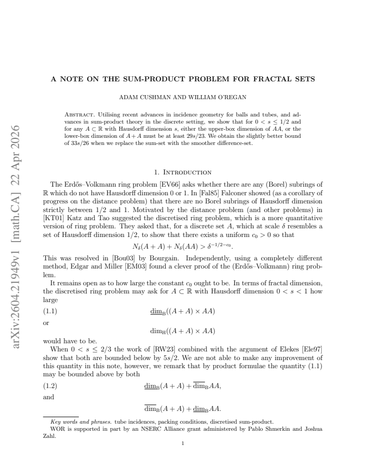 First page