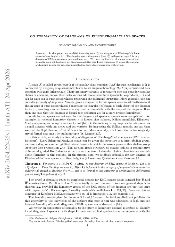 First page