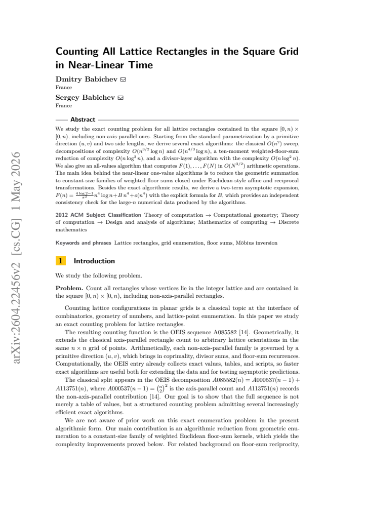 First page