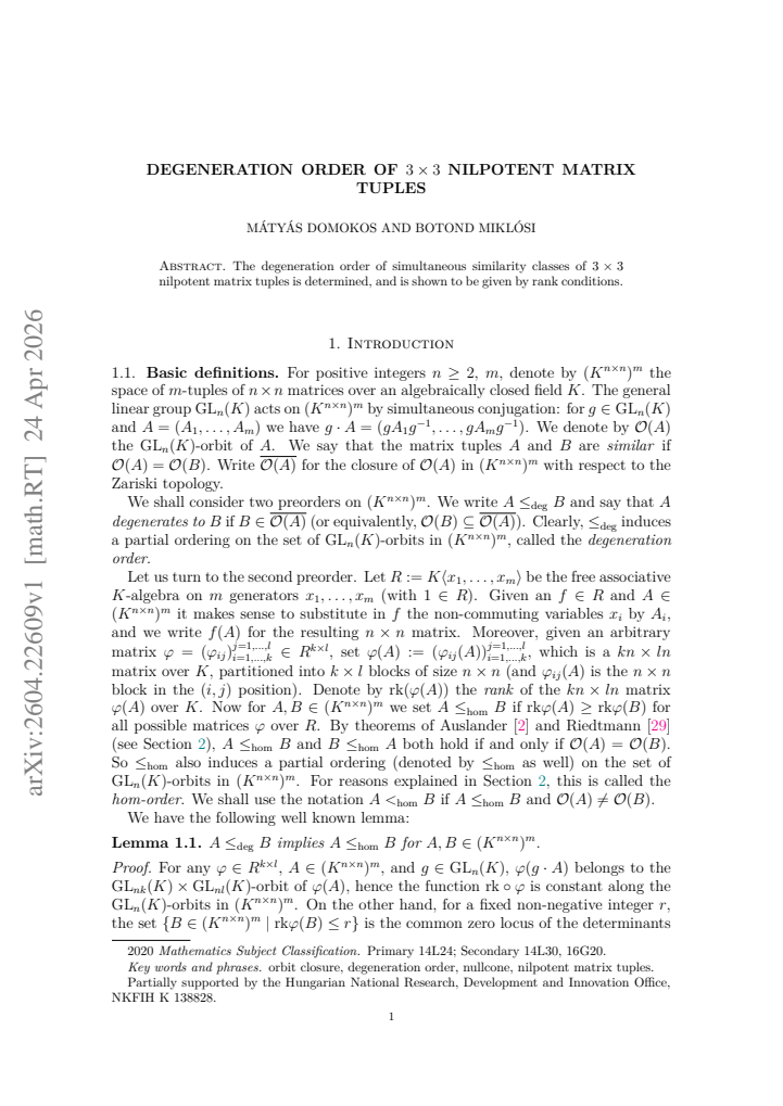 First page