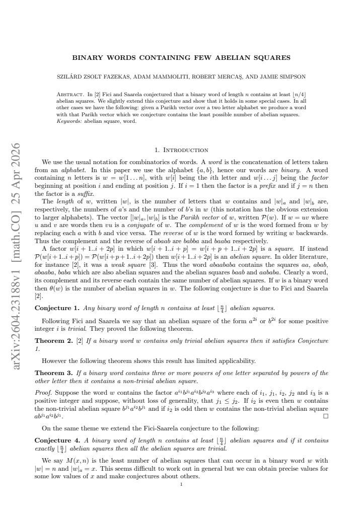 First page