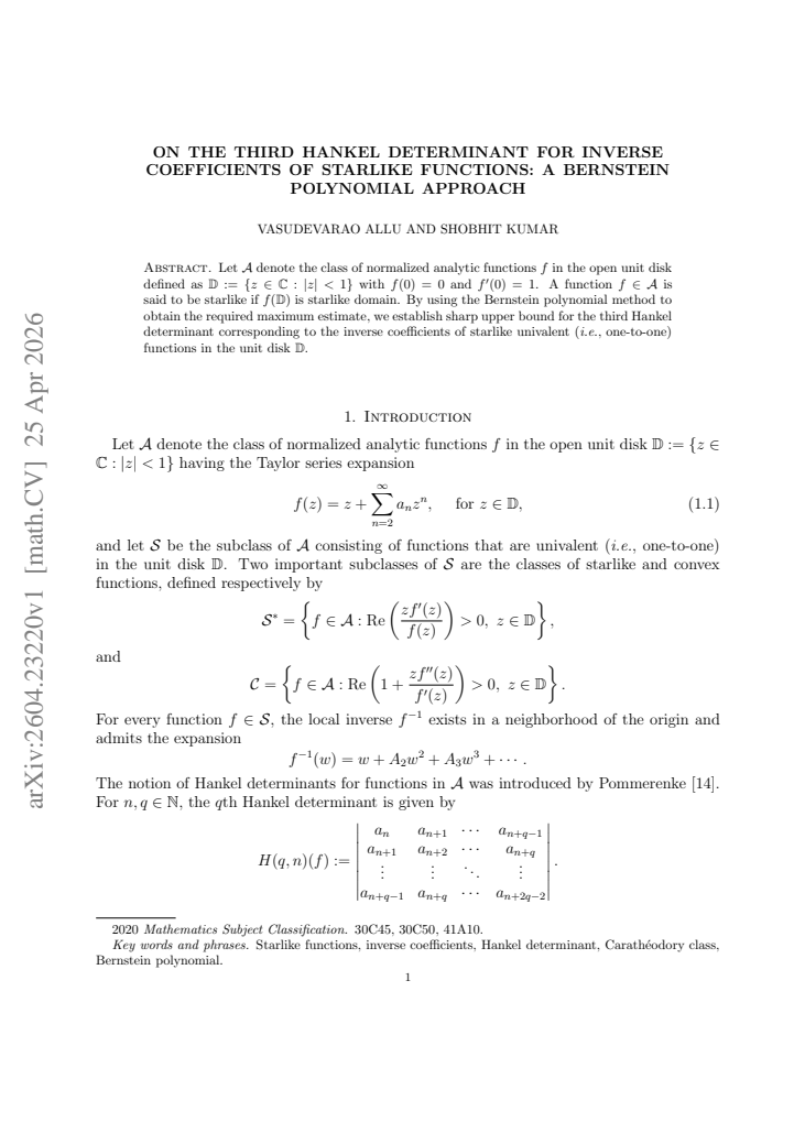 First page