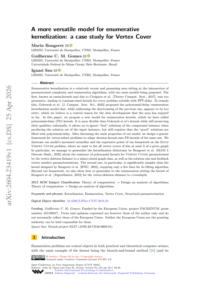 First page