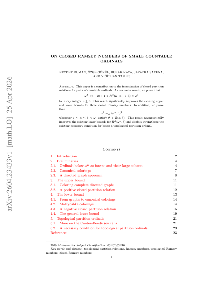 First page