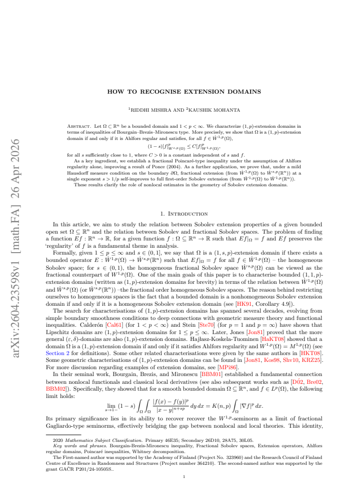 First page
