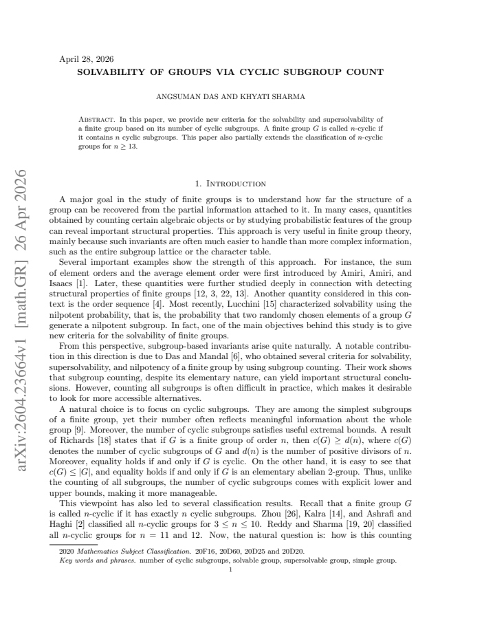 First page
