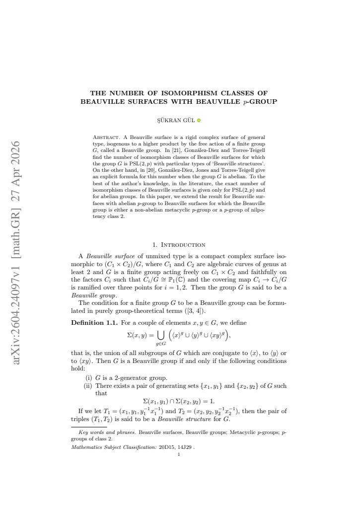 First page