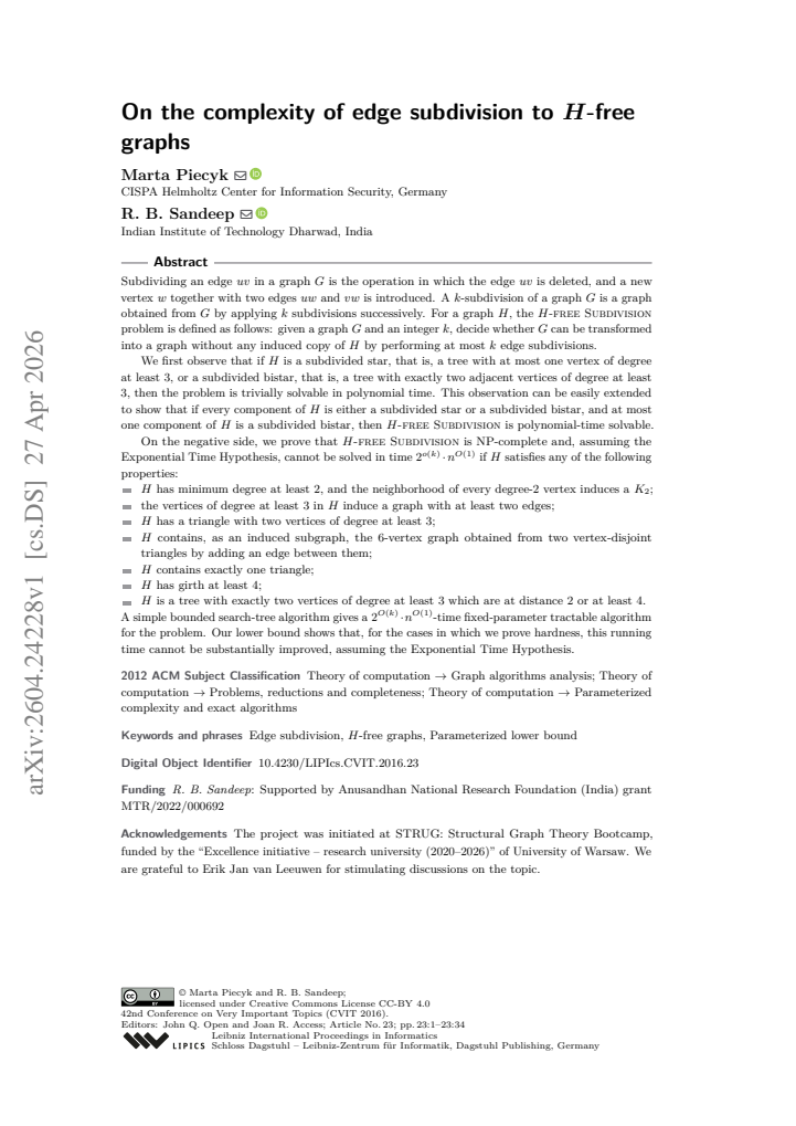 First page