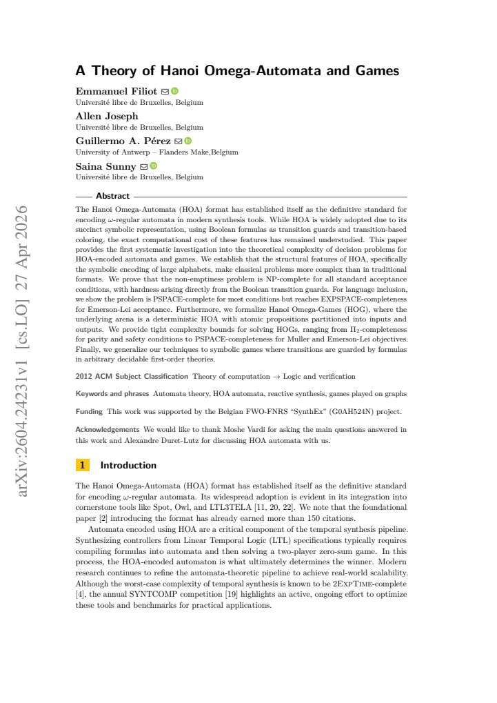 First page