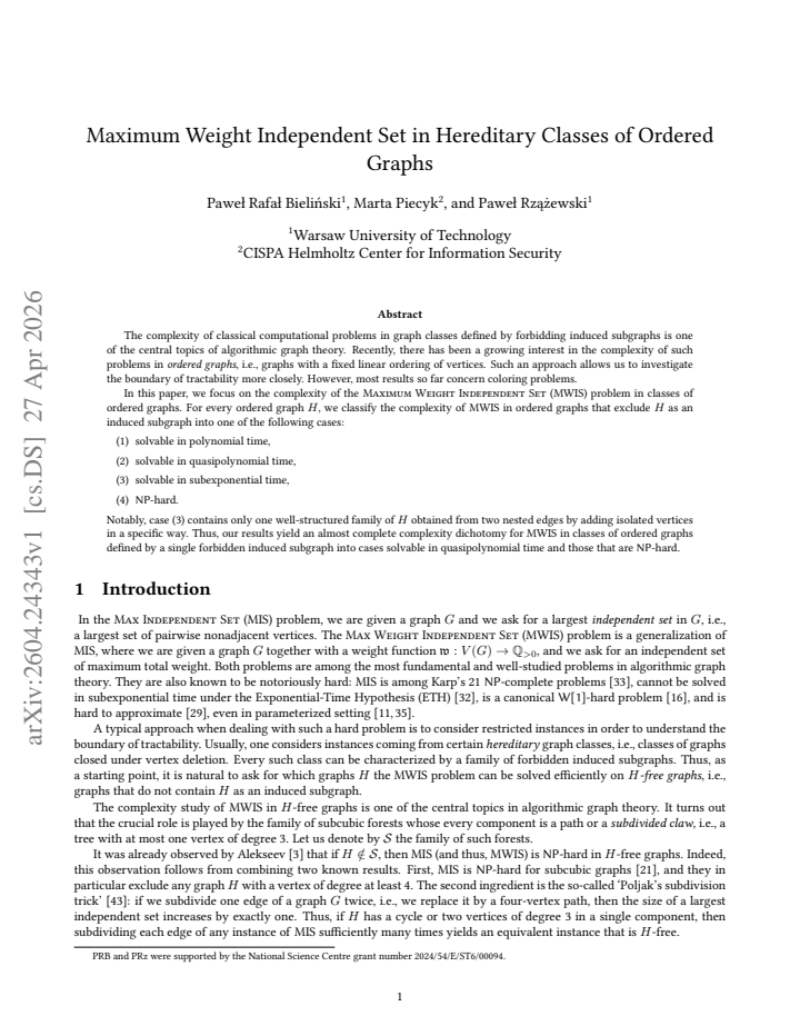 First page