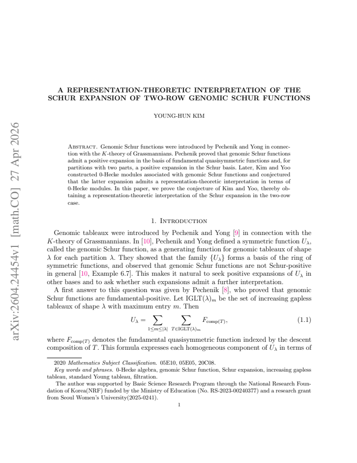 First page