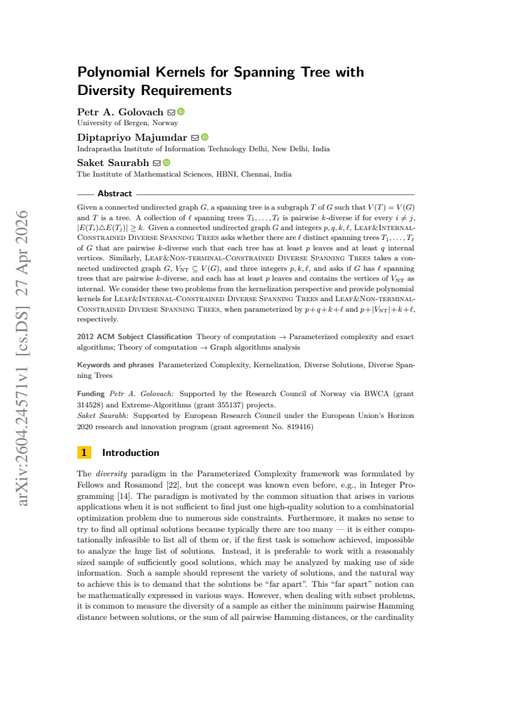 First page