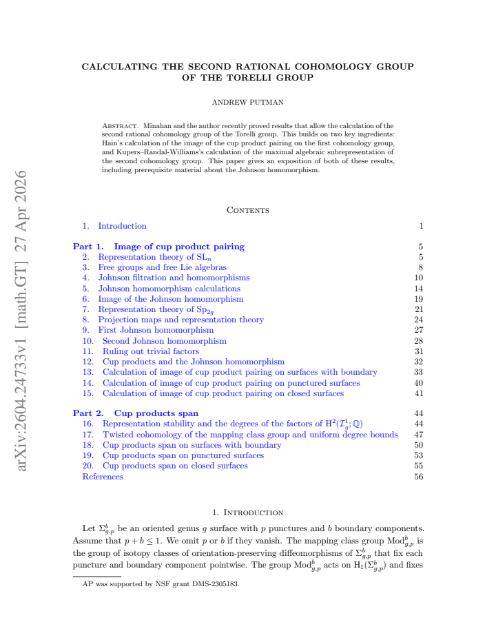 First page