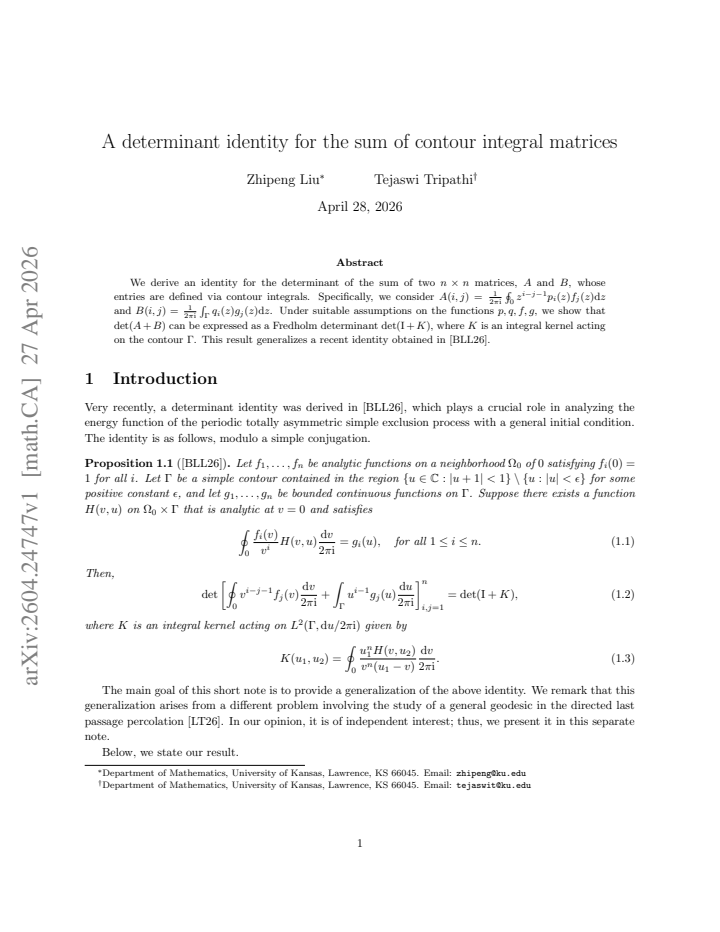 First page