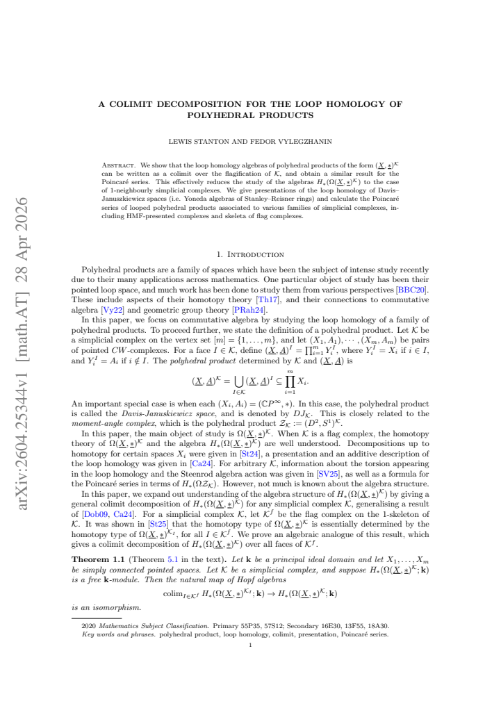 First page