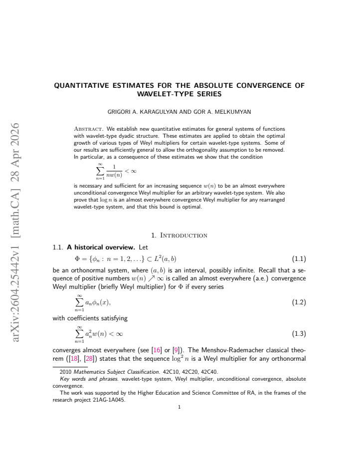 First page