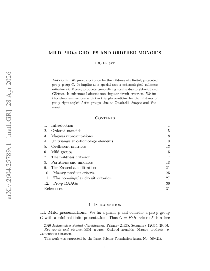 First page